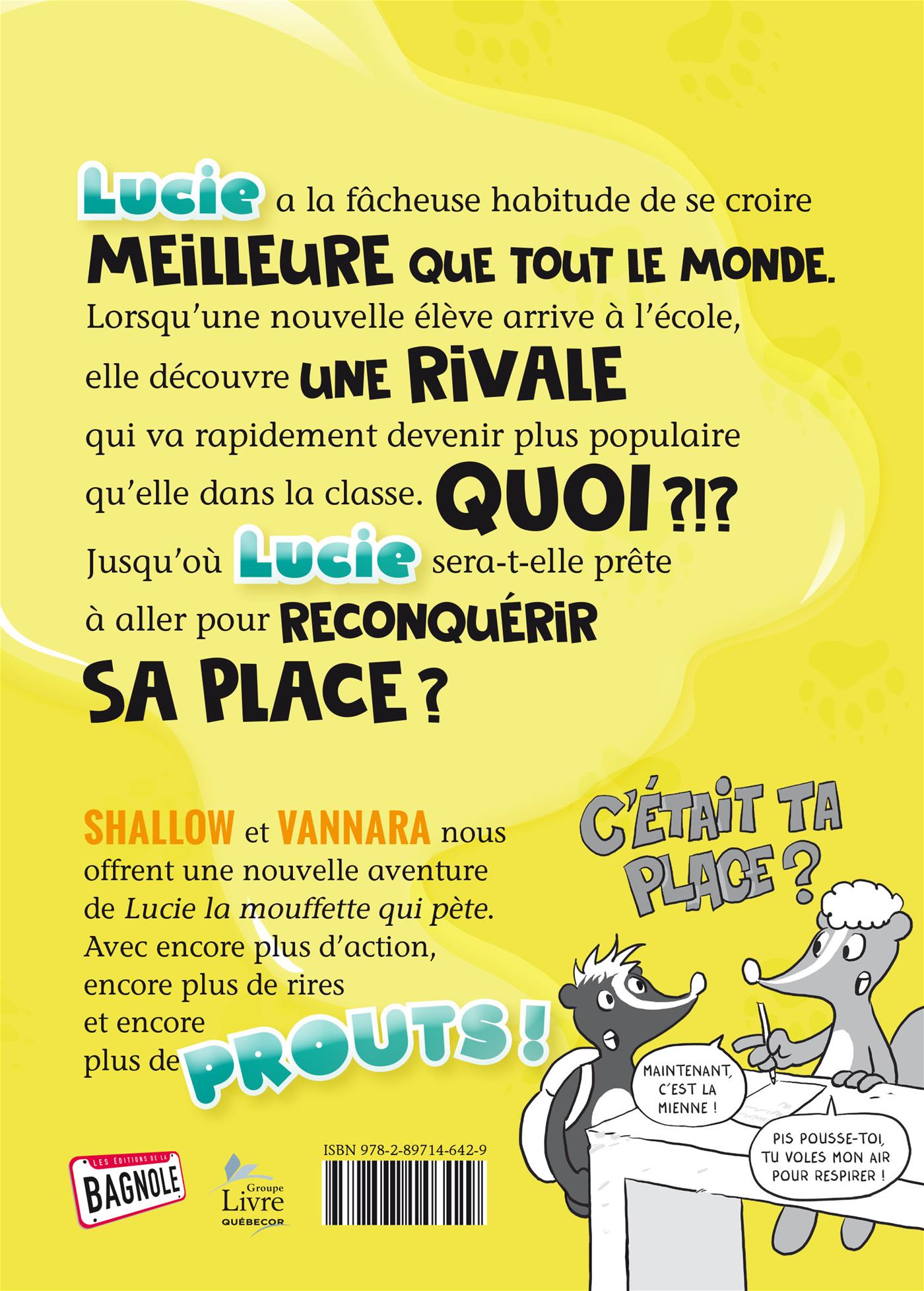 Couverture du livre de Lucie la mouffette qui pète contre la mouffette qui pète - papier format